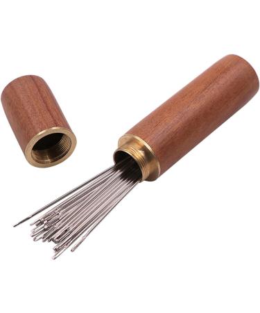 YAWALL Self Threading Needles 24pc Set with Wood Case - Easy Thread Hand Sewing Needles (Light Brown) - Buy Online on GoSupps.com