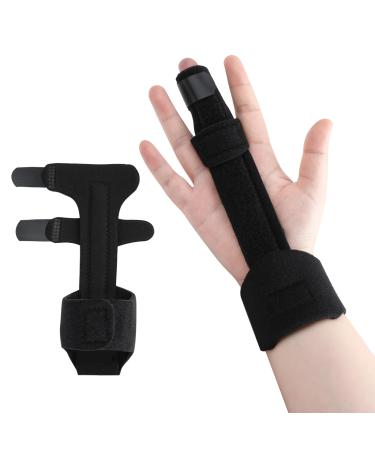 Full Finger Support Finger Splints for Arthritis Trigger Finger Splint Thumb Support Removable Hand and Wrist Brace Support for Finger Knuckle Immobilization Finger Fractures Pain Relief