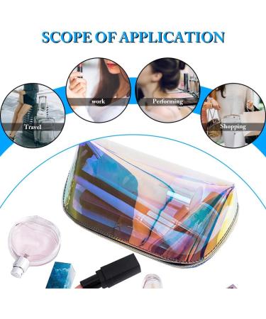 Holographic Makeup Bags - Waterproof Transparent & Dazzling Cosmetic Bags for Women & Teens - Portable & Stylish Storage for Brushes Pens & Gifts - Buy Online on GoSupps.com