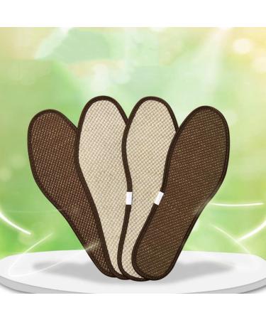 Bamboo Charcoal Shoe Insoles - Sweat-Absorbent Linen Inserts for Men's Sports Shoes (2 Pairs, 26.5x5cm) - Buy Online on GoSupps.com
