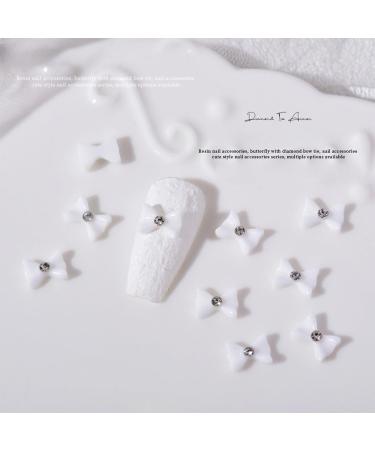 10Pcs 3D Bowknot Crystals Nail Charms Bow Nail Art Decor Rhinestones Press On Nails Manicure Accessories for Women Nail Embellishments Resin Rhinestone Nail Decorations Nail Charms - Buy Online on GoSupps.com
