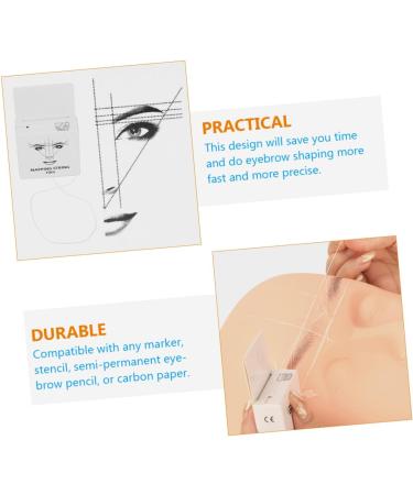 Angoily Makeup Tools Eyebrow Measuring Tool Eyebrow Drawing Line Tool Wire Box Advanced 4.6x1.8x7.5cm White - Buy Online on GoSupps.com