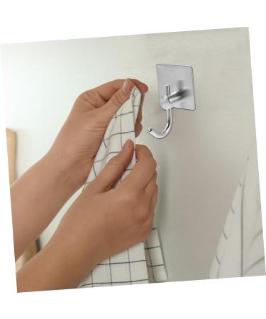 4pcs Hook Clothes Wall Hangers Key Hangers Hanging Coat Rack Office Towel Rack Heavy 5x4.5x8cm Silver - Buy Online on GoSupps.com