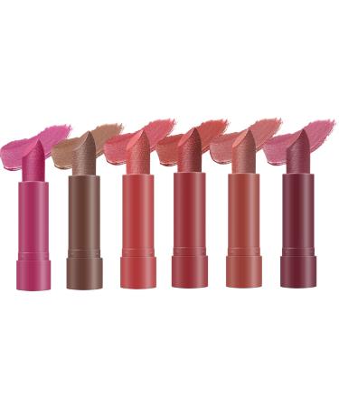 Sirseon Iridescent Lipstick | Nourishing Glossy Lip Treatment Travel-Friendly Outdoor Party Stick - Pack of 6 Waterproof Sticks