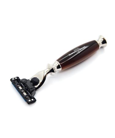 Edwin Jagger R352AMZ Classic Nickel-Plated MACH 3 Razor | Reusable Manual Shaving for Men & Women - Perfect for Cream & Soap - Buy Online on GoSupps.com