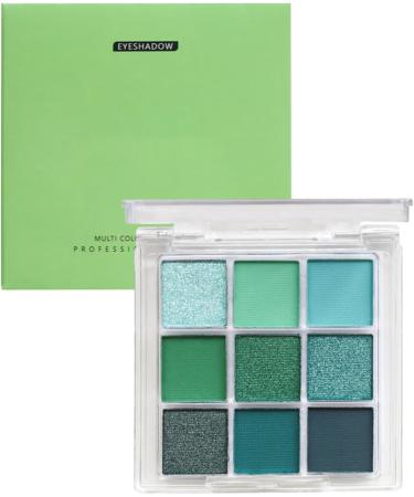 Eye-eyes for green eyes - 9-color pigmented makeup shimmering green eyeshadow and pearlescent powders | Professional long-lasting waterproof stage makeup neck - Buy Online on GoSupps.com