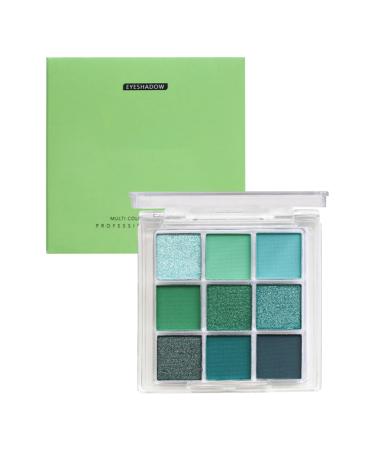 Eye-eyes for green eyes - 9-color pigmented makeup shimmering green eyeshadow and pearlescent powders | Professional long-lasting waterproof stage makeup neck