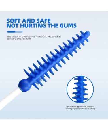 160 Double Use Interdental Brushes with Storage Case - Wisdom Dental Floss for Braces & Oral Care Tool (Blue) - Perfect for Dental Hygiene - Buy Online on GoSupps.com