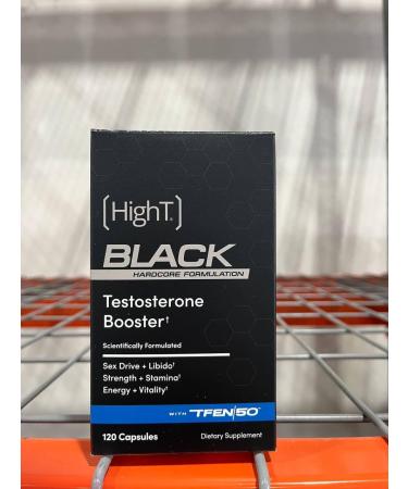 High T Black Hardcore 120ct - Natural Testosterone Booster for Men's Health Energy Stamina & Strength - International Shipping Available - Buy Online on GoSupps.com