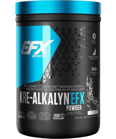 EFX Sports Kre-Alkalyn Powder 500g PH-Correct Creatine Monohydrate | Multi-Patented Formula Gain Strength Build Muscle & Enhance Performance Unflavored 500 gram Unflavored 333 Servings (Pack of 1)