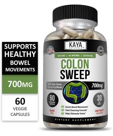 Kaya Naturals Colon Sweep | 30-Day Colon Cleanser Detox for Weight Management with Herbs & Probiotics - 60 Capsules - Buy Online on GoSupps.com