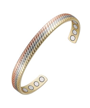 Magnetic jewelry copper bracelet 8 strong magnets can effectively treat arthritis and migraines natural magnetic field therapy - Buy Online on GoSupps.com