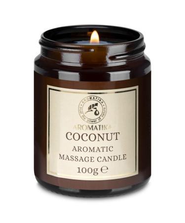 Scented Massage Candle Coconut - Soy Wax Candle 3.5Oz - Relaxing Massage Candle - Blend of Coconut & Almond Oils - Skin Care - Calming - Beauty - Aromatherapy