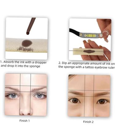 POPETPOP 1 Set Arch Embroidery Eyebrow Ruler Makeup Stencil Line Ruler Eyebrow Shaper Bubble Drawing Ruler - Buy Online on GoSupps.com