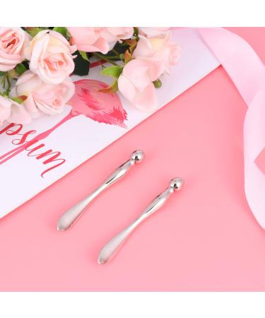 Minkissy Eye Cream Applicator Set - 2-Piece Silver Face & Eye Massage Spatula for Optimal Eye Care - Buy Online on GoSupps.com
