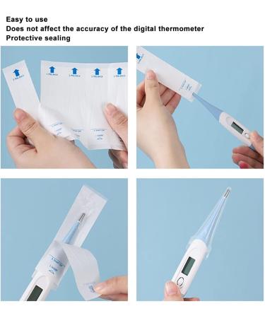 50 Pcs Digital Thermometer Probe Covers Universal Disposable Safe Hygienic Oral Thermometer Sleeve for Thermometer Accessories 9.5x2.5cm - Buy Online on GoSupps.com