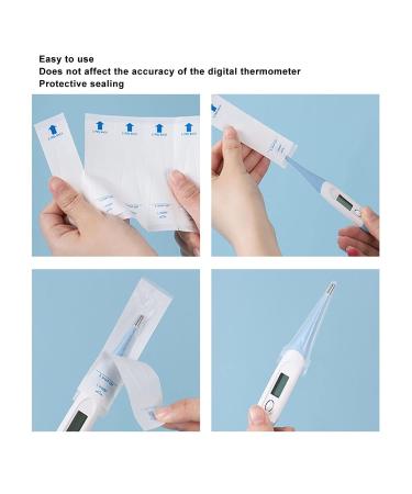 Spacnana 50 Digital Thermometer Covers - Universal Hygienic Mouth Thermometer Shells | Safe Temperature Accessories 9.5 x 2.5 cm - International Shipping Available - Buy Online on GoSupps.com