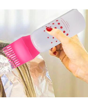 Root Comb Applicator Bottle - Hair Oiling Applicator Bottle with Graduated Scale Hair Oiling Applicator Bottle Hair Dye Brush Bottle for Hair Dyeing Red - Buy Online on GoSupps.com