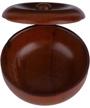 TMISHION Wooden Shaving Bowl with Lid - Men's Shaving Soap Cream Brush Container | Face Cleaning Tools | Foaming Cup with Cover - Buy Online on GoSupps.com