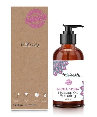 Tradicity Mora Mora relaxing massage oil lubricant sensual aroma of spiritual amber origin Madagascar 250 ml glass bottle + donor