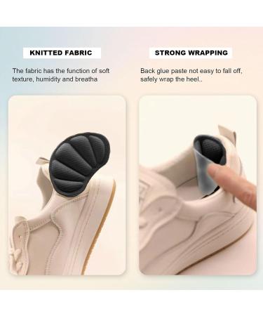 TSHAOUN 6 Pairs Black Heel Cushion Pads - Self-Adhesive Heel Protectors for Shoes Too Big - Prevent Heel Rubbing and Blisters - Women Men (Black) - Buy Online on GoSupps.com