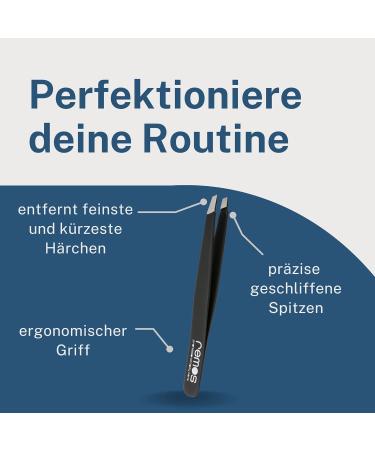 REMOS Professional Tweezers with Extra Fine Tips for Precision Eyebrow Plucking - Black | International Shipping Available - Buy Online on GoSupps.com