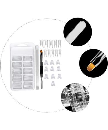 DOITOOL 1 Set Nail Set Nail Art Kit De Manicura Reusable Acrylic Nails Dual Nail Mold Nail Clip Lengthening Nail Tips Clip Nail Gel Manicure Nail Pen Stainless Steel and Nylon Fiber White - Buy Online on GoSupps.com