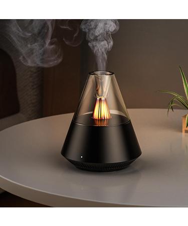 DEALFUN Essential Oils Aroma Diffuser Portable Humidifier with Cool Mist and Warm Light Effect Remote Control 150 ml Capacity for Bedroom Office Living Room Yoga (Black)