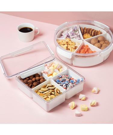 PRETYZOOM Dried Fruit Plate Lunchbox Cookie Container Candy Tray Lid Snack Tray Sectional Tray Household Japan 26X7.5CM White - Buy Online on GoSupps.com