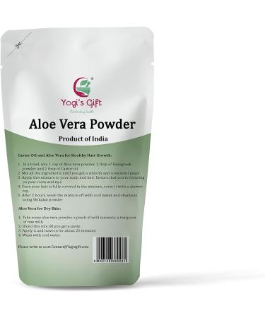 Aloe vera powder 8oz (227 Grams) | 100% Pure and Natural | Made from naturally cultivated Aloe vera | By Yogi s Gift  - Buy Online on GoSupps.com