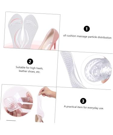 Shop NOLITOY Non-Slip Gel Insoles - 4 Pairs High Heel Cushions & Comfort Shoe Pads for Arch Support - Ideal for Ladies - Buy Online on GoSupps.com