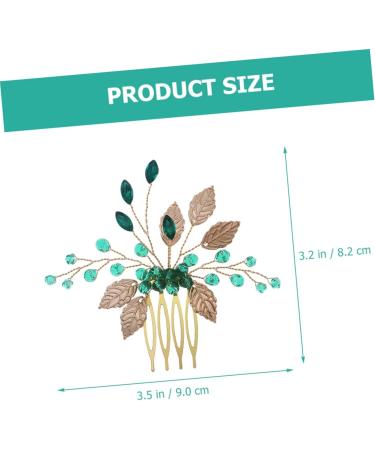 MAGICLULU Rhinestone Tuck Comb Bridal Hair Comb Leaf Hair Accessories Rhinestone Hair Accessories Leaf Hair Comb Hanfu Hair Accessories Chinese Hair Accessories Bridal Hair Accessories - Buy Online on GoSupps.com
