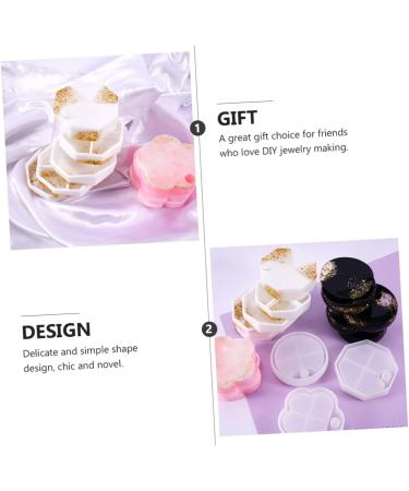 Lurrose 6 Pcs Jewelry Box Silicone Mold Clear Epoxy Clear Candle Holder Flowerpot White Crafts To Rotate - Buy Online on GoSupps.com