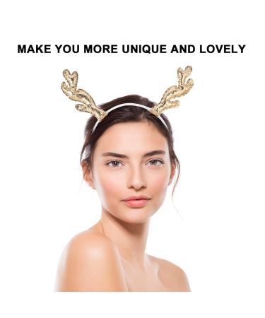 Frcolor 2-Piece Glitter Christmas Antler Hair Tie Set - Reindeer Anti-Strap Holiday Decor for New Year - Buy Online on GoSupps.com