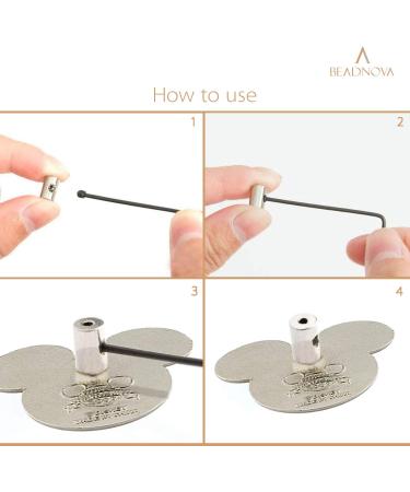 BEADNOVA Locking Pin Keeper Back (20pcs) for Hat, Backpack, Label Pins - Jewelry Making Back with Allen Wrench - Buy Online on GoSupps.com