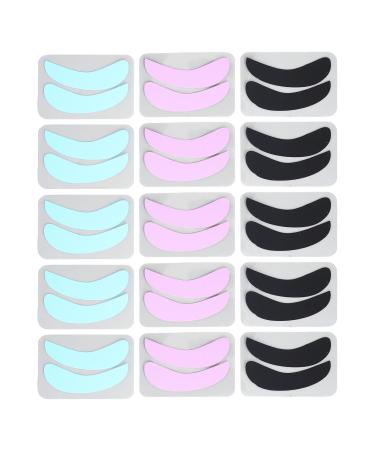 XHTLLO 15Pairs Under Eye Gel Pads Reusable Eye Patches Eyelash Pads Individually Packaged DIY False Eyelash Lash Extension Makeup Eye Gel Pad for Eyelash Extension