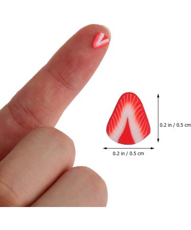 Healeved Strawberry Nail Beauty Filling Tool Nail Slices for Nail Art DIY Nail Beauty Filler Supplies Fruit Slice Nail Sticker Wall Decoration Red Fruit Slices Polymer Clay Colorful 0.5x0.5x0.2cm Red - Buy Online on GoSupps.com