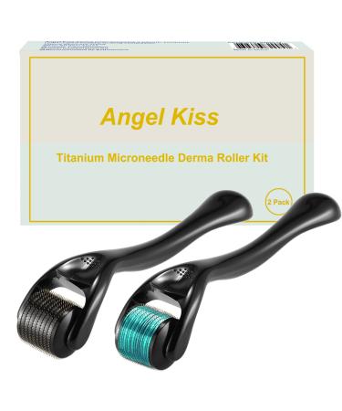 Derma Roller 0.5 &1.0 Microneedling Roller for Face Body Hair Beard Growth 2 Pack/Set 540 Titanium Micro Needles Roller for Home Use Micro Needles Roller Cosmetic Beauty Instrument Kit with Storage Case 2 Count0.5+1.0(Pack of 1)