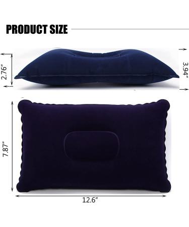 3Pack Blue Ultralight Inflatable Camping Pillow for Hiking & Traveling - Neck & Lumbar Support - Buy Online on GoSupps.com