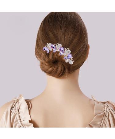 4-Piece Vintage Butterfly Hair Accessories | Crystal Bead Headdress for Women & Girls - Buy Online on GoSupps.com