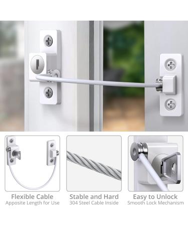 Window Restrictor HOMGEN Professional 8pcs Window Restrictor Locks Baby Security Window Locks for Child Baby Safety Window Restrictor Locks with Screws Keys Perfect for The Children Safety Style-A - Buy Online on GoSupps.com