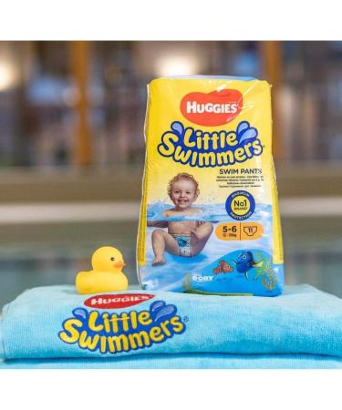 Huggies Little Swimmers Disposable Swim Nappies for Babies and Children Size 5-6 (12-18 kg) 11 Bath Nappies Unisex - Buy Online on GoSupps.com