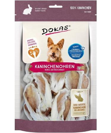 Dokas Dried Rabbit Ears - 7 x 100g Dog Treat - Buy Online on GoSupps.com