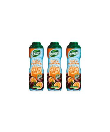 Teisseire Passion Fruit Syrup for Refreshing Drinks Cocktails Recyclable Bottle (Pack of 3)