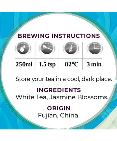 Jasmine Silver Needle White Tea 100g - Exotic Teapot Imperial Fujian Tea Scented with Jasmine Flowers - Pack of 1 - Buy Online on GoSupps.com
