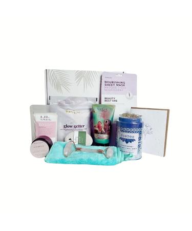 Sweet Escape Spa Collection | Ultimate Spa Box | Gift Set for Women | Rose Quartz Roller | Face Mask | Loose Leaf Tea | Gold Leaf Bracelet | Aromatherapy | Bath Salts | Pampering Gift Set | Relaxation