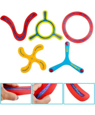 Shop deAO 5-Piece Colorful Boomerang Set - Kids Sports Toy & Frisbee Ring for Beginners | International Shipping Available - Buy Online on GoSupps.com