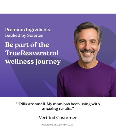 NatureCity TrueResveratrol Resveratrol Supplement & Anti-Aging Support with 75mg Trans-Resveratrol (98% Pure Veri-te) for Heart Immune Bone & Cognitive Health | 60 Veggie Capsules - Buy Online on GoSupps.com