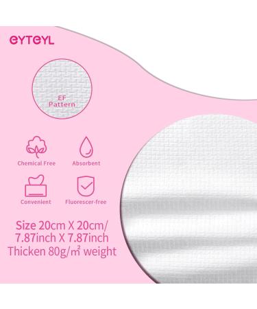Disposable Face Towel 120 PCS Cotton Tissue Dry Face Wipes Skin Clean Unscented and Ultra Soft Disposable Face Towelette for Washing Face Makeup Removing (EF Pattern) White EF Pattern - 120 - Buy Online on GoSupps.com