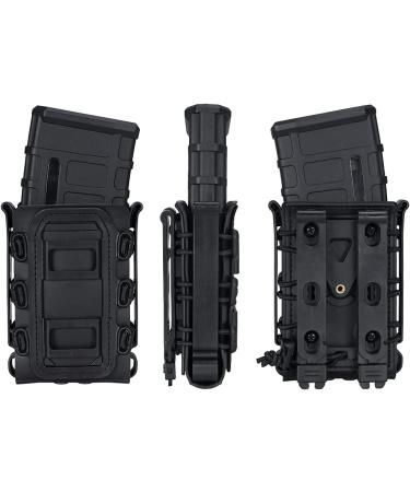 IDOGEAR Rifle Magazine Pouch - Universal MOLLE Soft Shell Mag Carrier for 5.56mm/7.62mm Mags in Black - Buy Online on GoSupps.com